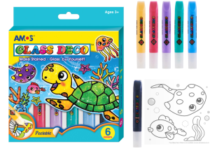 Farby witrażowe AMOS GD10P6 - 10,5 ml x 6 kolorów