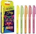 Zestaw do Liternictwa Brush Sign Pen Fluo Art UV 5 Kolorów Pentel