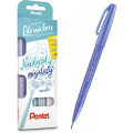 Zestaw do Liternictwa Brush Sign Pen Niebieskie Migdały 4 Kolory Pentel