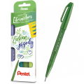 Zestaw do Liternictwa Brush Sign Pen Zielone Jagody 4 Kolory Pentel