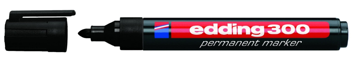 Marker Permanentny Edding 300 Okrągły Czarny
