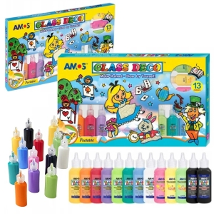 Farby Witrażowe Do Szkła 22ml x 13 Kolorów Amos