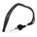 Smycz z rozwijaną linką i karabińczykiem O.LANYARD REEL1 Czarny 10x Opus