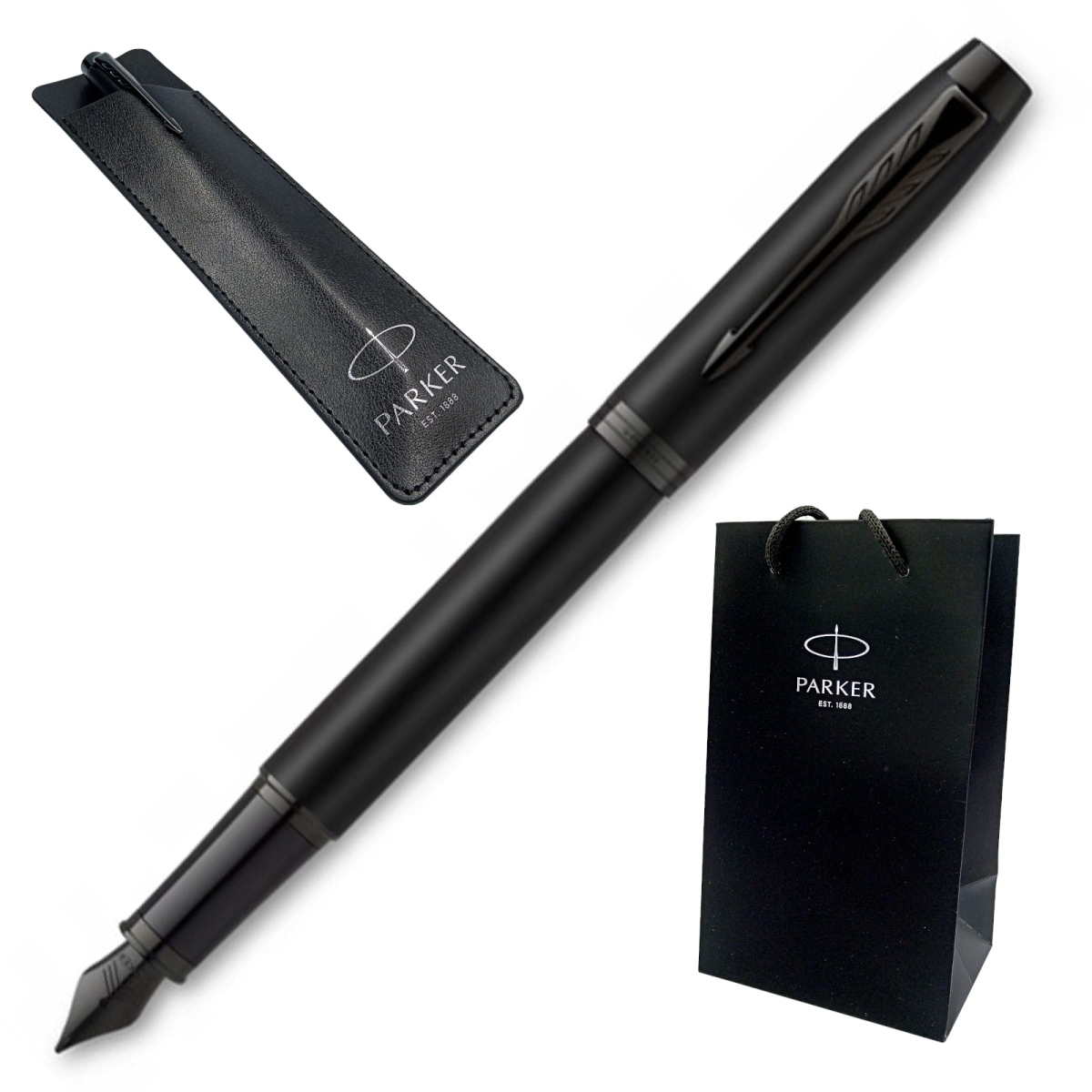 Pióro Wieczne Parker Im Achromatic Black Czarne F + Etui I Torebka Gratis