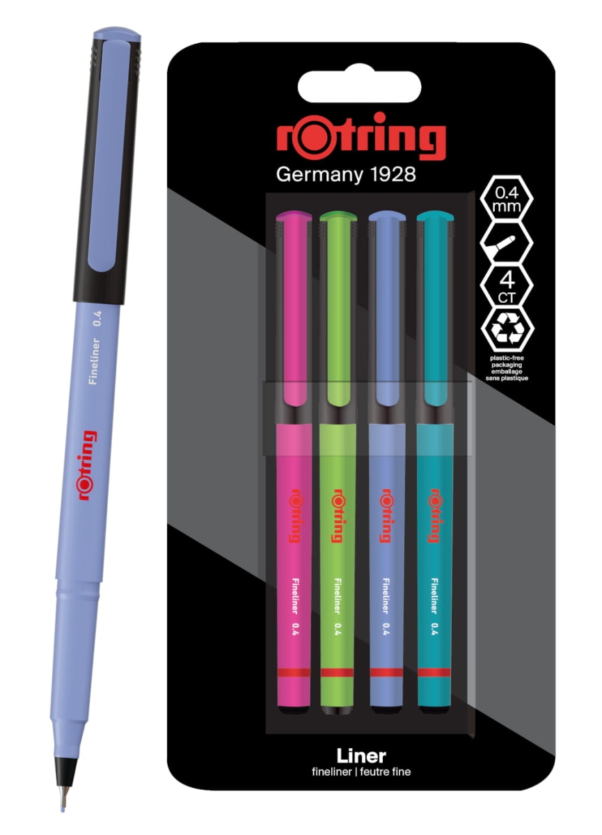 Zestaw Cienkopisów Rotring Tikky Liner 4 kolory  0,4 mm