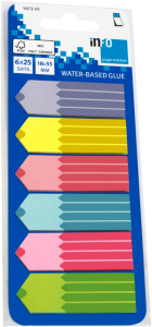 Zakładki Indeksujące 18x55mm 6x25 karteczek Pencils