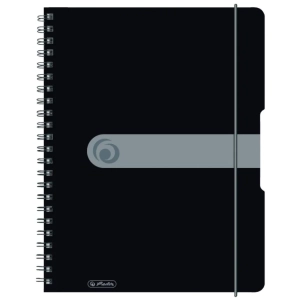 Kołonotatnik Herlitz A4/80 PP Kratka Easy Orga Czarny Twarda Oprawa
