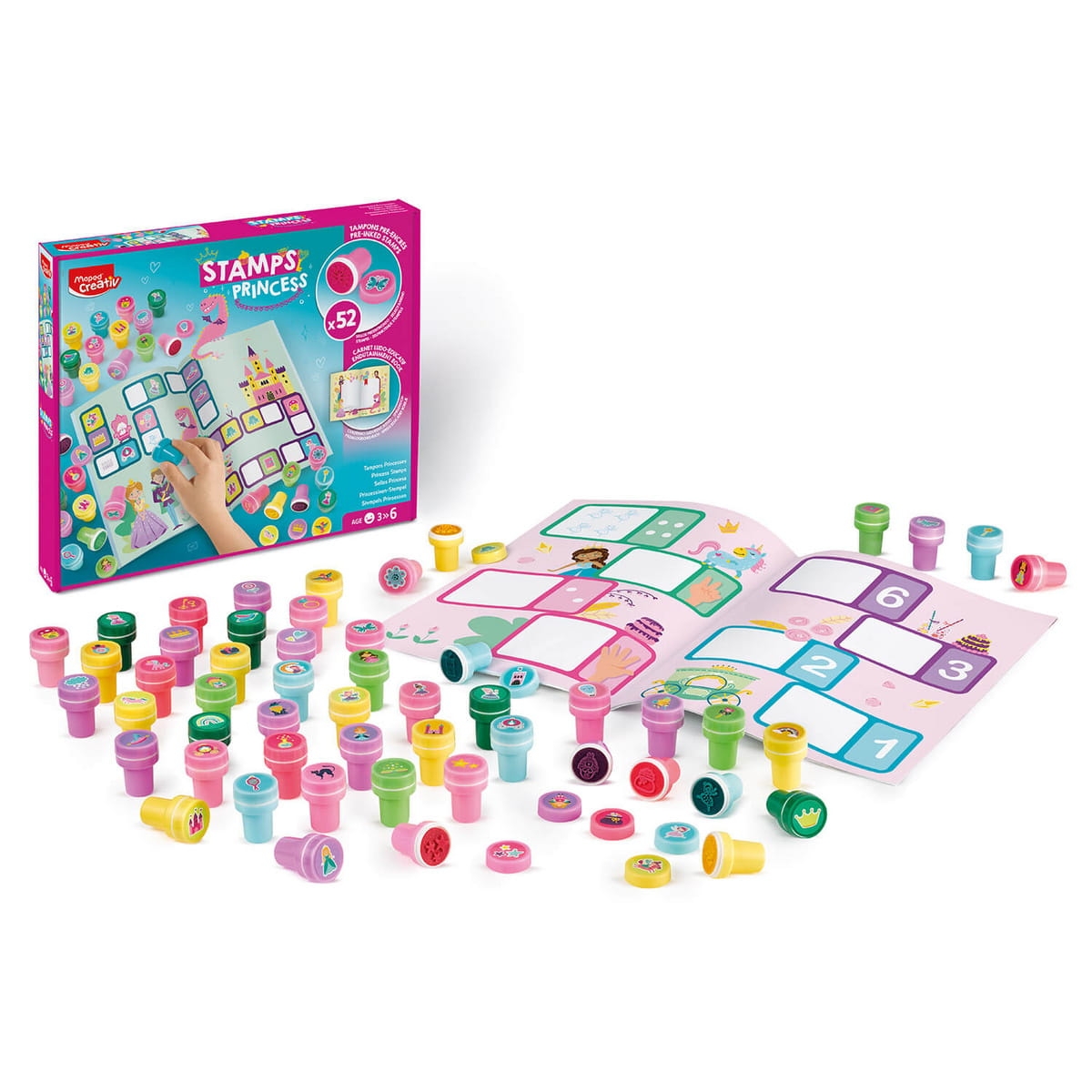 Zestaw Stempelki + Książeczka - Świat Księżniczek Creativ Maped
