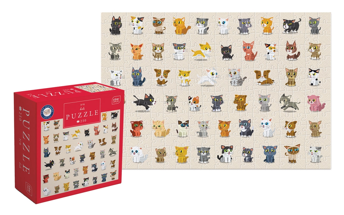 Puzzle Kids 250 Elementów Koty Cats Interdruk
