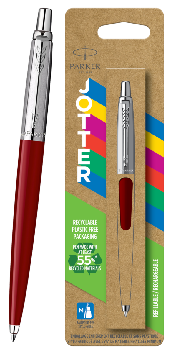 Długopis Automatyczny Parker Jotter Czerwony 2096857 Niebieski Tusz