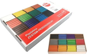 Plastelina Zestaw Dla Przedszkoli Mona 180 Sztuk 12 kolorów po 15 sztuk