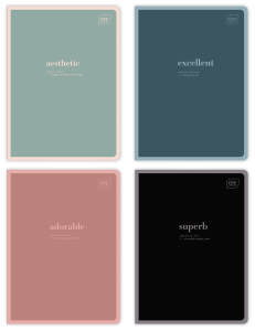 Zeszyt A5/60 Linia Hybrid Words Minimalistyczne Interdruk Komplet 10 Sztuk