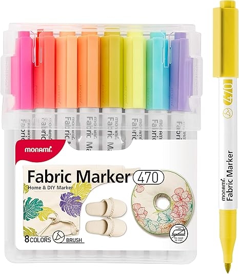 Markery Do Tkanin Fabric Marker 470 8 Kolorów W Etui Monami