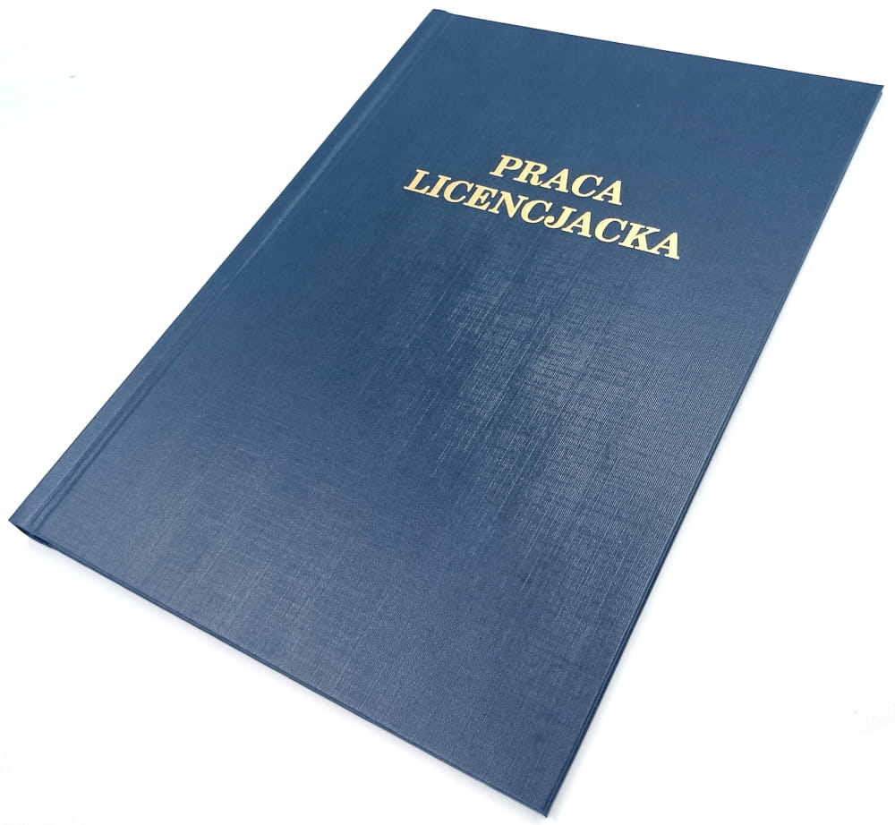 Okładka Kanałowa Twarda (A) Granatowy Licencjacka