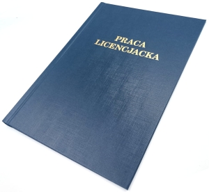 Okładka Kanałowa Twarda (A) Granatowy Licencjacka