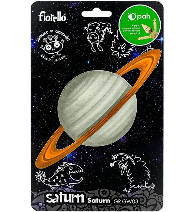 Naklejka Fluorescencyjna Saturn Świecąca W Ciemności 18,7x9cm Fiorello