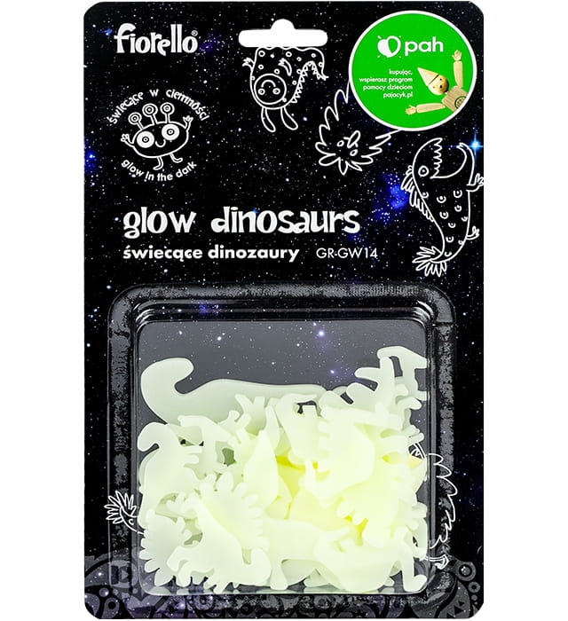 Ozdoby Fluorescencyjne Dinozaury Świecące W Ciemności 24 Sztuki Fiorello