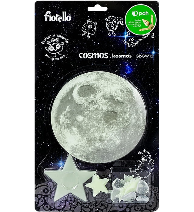 Ozdoby Fluorescencyjne Kosmos Księżyc 3D Świecące W Ciemności Fiorello