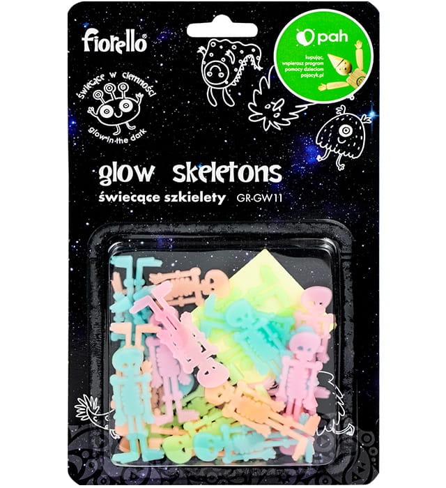 Ozdoby Fluorescencyjne Szkielety Świecące W Ciemności 24 Sztuki Fiorello