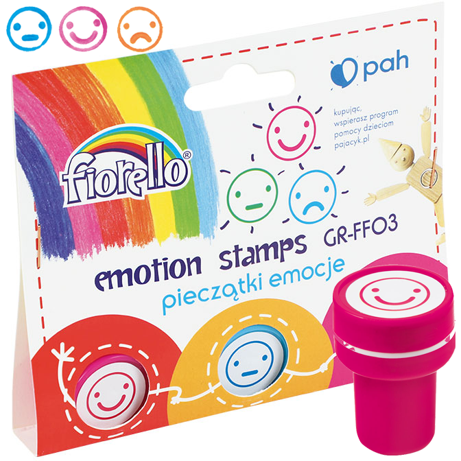 Zestaw 3 Pieczątek Z Tuszem Buźki Emocje Fiorello