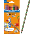Kredki Ołówkowe BIC Kids Eco Evolution Stripes 12 Kolorów