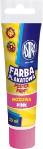 Farba Plakatowa Astra Tuba Różowa 30ml