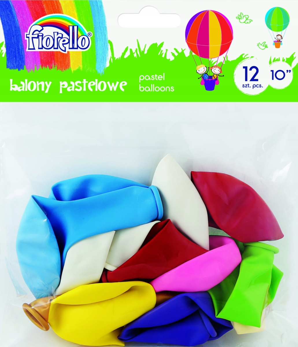 Balony 10” Pastelowe Mix Kolor Fiorello