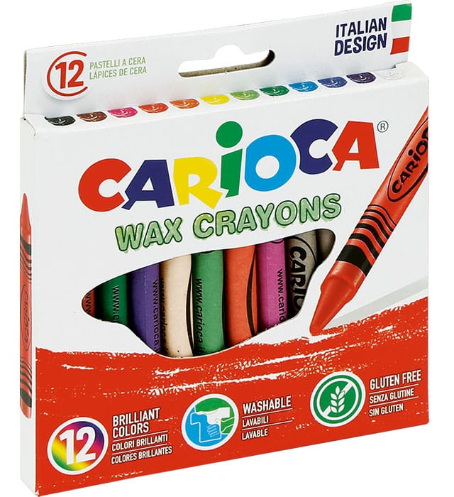 Kredki Carioca Świecowe 12 Jasnych, Żywych Kolorów