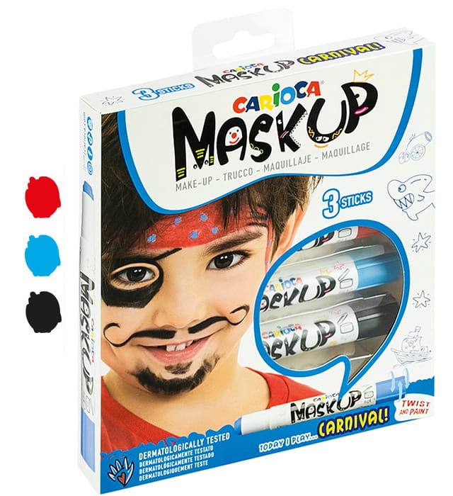 Kredki Do Twarzy i Ciała Carioca Maskup Carnival 3 Kolory