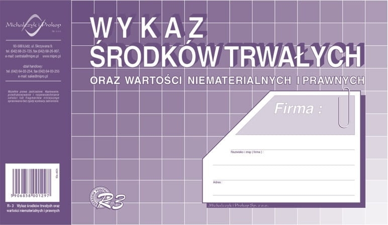 Druk Wykaz Śr.Trwałych Oraz Wart. Niemat.I Prawnyc