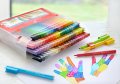 Flamastry Connector 80 Kolorów Walizka Zestaw Prezentowy Faber-Castell