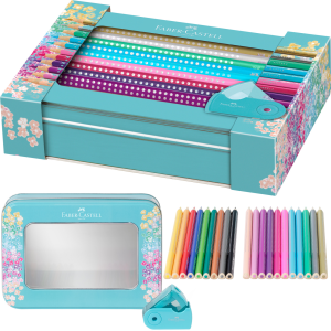 Kredki Ołówkowe Sparkle + Akcesoria Zestaw Prezentowy Faber-Castell