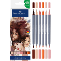 Pisaki Akwarelowe Goldfaber Dwustronne Cieliste Portrait 6szt Faber-Castell