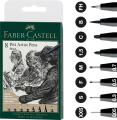 Piaski Artystyczne Pitt Artist Pen 8 Sztuk Różne Końcówki Faber-Castell