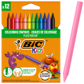 Kredki Woskowe BIC KIDS Plastidecor 12 kolorów