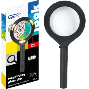 Lupa szklana z podświetleniem GRAND - szkło powiększające LED GR-L01