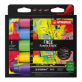 Markery Stabilo Free Acrylic T800c Seaside Set 5 Sztuk Etui Kartonowe