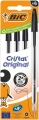 Długopis  BIC Cristal Original Czarny Pudełko 4 Sztuki Do Szkoły, Biura