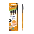 Długopis  BIC Cristal Original Fine Czarny Pouch 4 Sztuki Do Szkoły, Biura