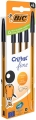 Długopis  BIC Cristal Original Fine Czarny Pouch 4 Sztuki Do Szkoły, Biura