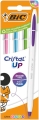 Długopisy BIC Cristal Up Mix FUN Zestaw 4 Różne Kolory Pudełko