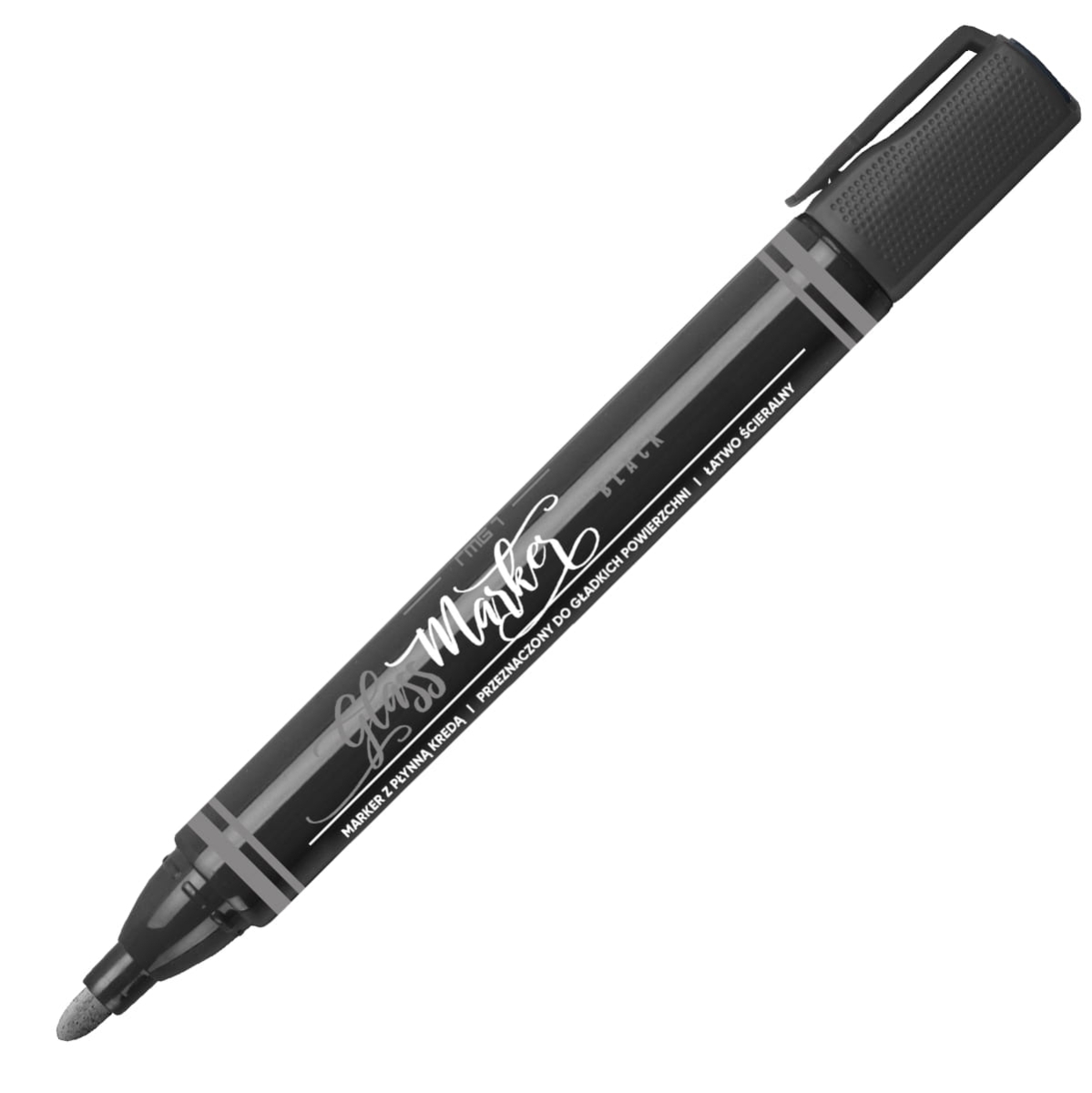 Marker Kredowy Rystor RMG-1 Czarny Do Tablic i Cenówek Polski Producent