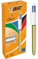 Długopis BIC 4 Kolory Obudowa Shine Gold Mix Obudowa Złota