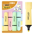 Zakreślacz BIC Flat Highlighter Pastelowe Blister 4 Sztuki Do szkoły