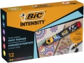 Marker BIC Intensity Klasyczne Paint Akrylowe Pudełko 6 Podwójnych Kolorów