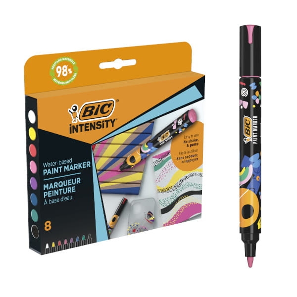 Marker BIC Intensity Klasyczne Paint Akrylowe Pudełko 8 Kolorów