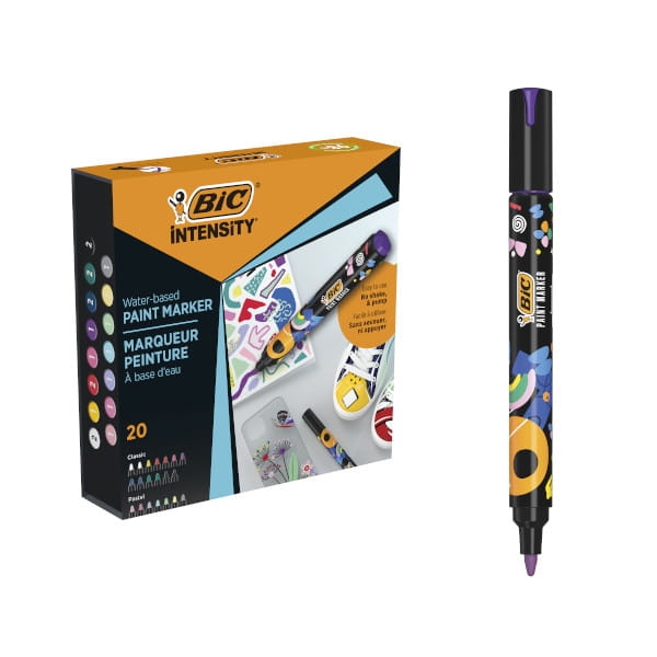 Marker BIC Intensity Klasyczne Pastelowe Paint Akrylowe Pudełko 20 Kolorów