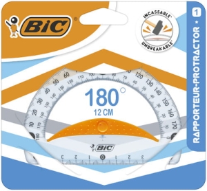 Kątomierz BIC Protector 1 Cm Blister 1 Sztuka Przeźroczysty