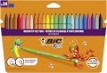 Flamastry BIC Kids Kid Couleur Pudełko 24 Różne Kolory Do Szkoły Domu