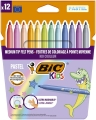 Flamastry BIC Kids Kid Couleur Pastel Pudełko 12 Różnych Kolorów